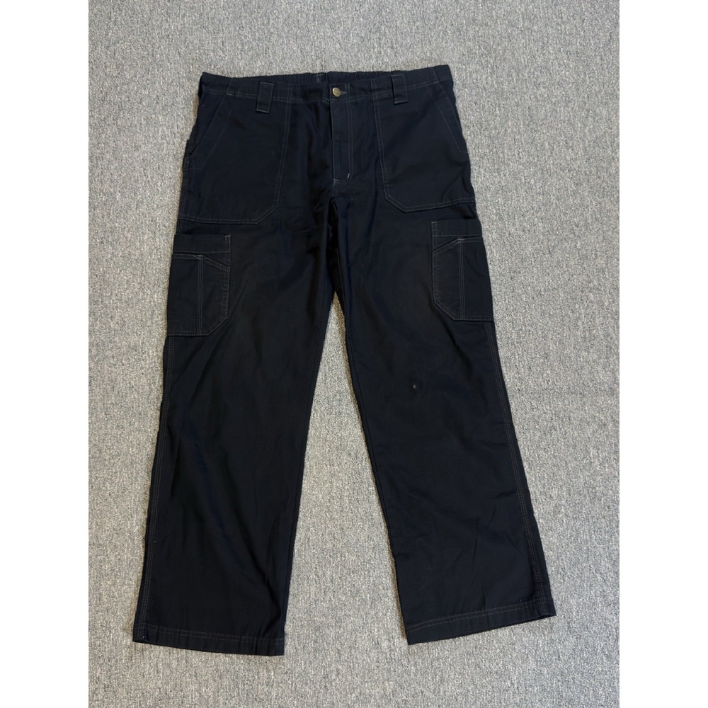 Carhartt Men's Ripstop Cargo Black Drawstring Pants Style C54108 Size Large